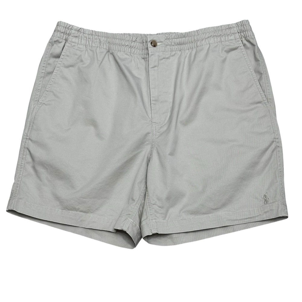 Ralph Lauren Polo Mens Beige Drawstring Shorts Size XXL Stretch Classic Pockets